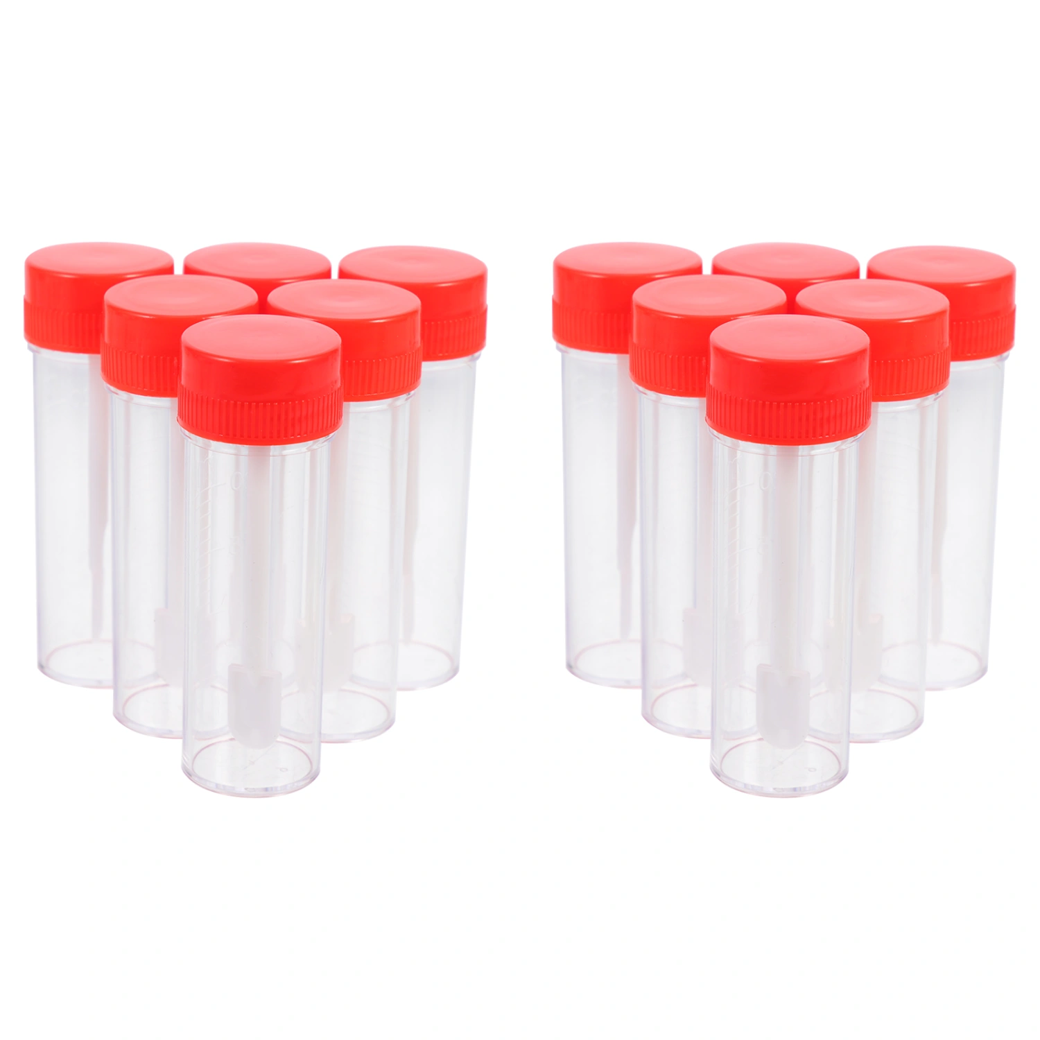 20Pcs Stool Sampling Tubes Plastic Sampling Tubes Disposable Test Tubes Sampling Tubes