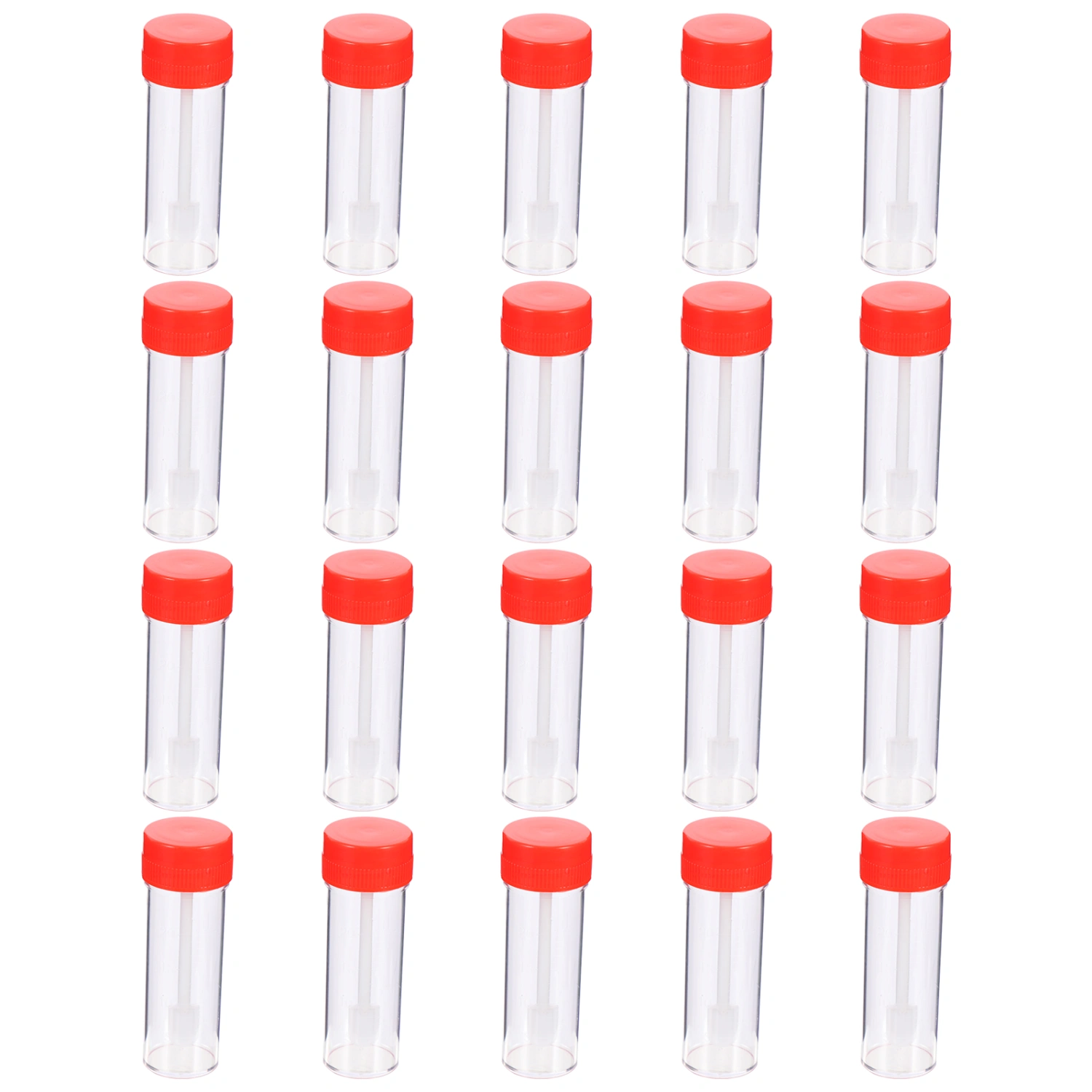 20Pcs Stool Sampling Tubes Plastic Sampling Tubes Disposable Test Tubes Sampling Tubes