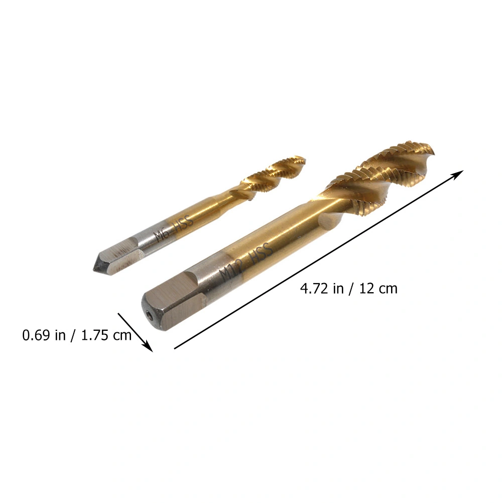 9pcs Spiral Taps Tapping Thread Drill Bits Spiral Fluted Machine Screw Tap Kit