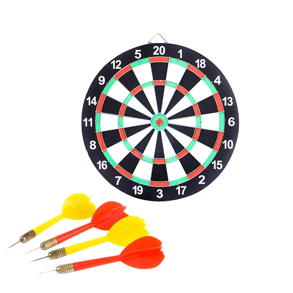 Dart Board with 6pcs Darts Office Home Outdoor Board Games Leisure Game Dartboard Set Cool Toy Gift for Kids and Adults (Random Color)