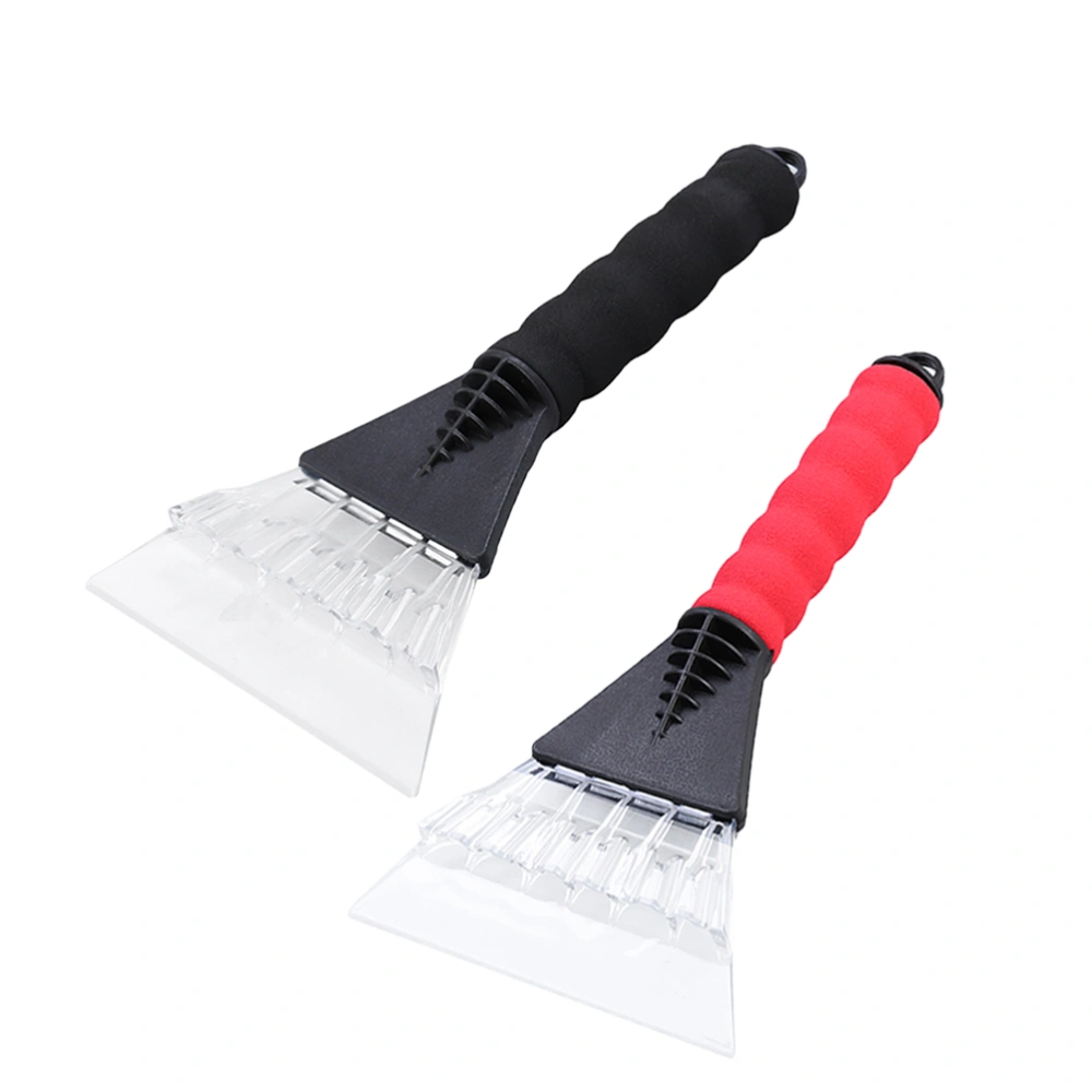 2 Pcs Black and Red Snow Shovel Car Snow Scraper Ice Cleaner Snow Cleaner For Windshield With Rubber Sleeve