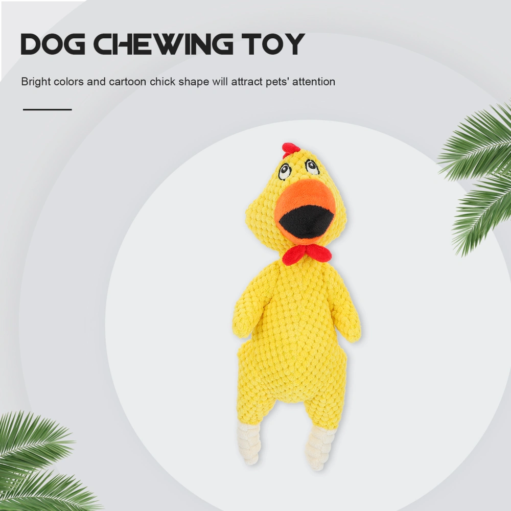 1Pc Chick Dog Squeaky Toy Durable Biting Chewing Chick Dog Sounding Toy Home Decor