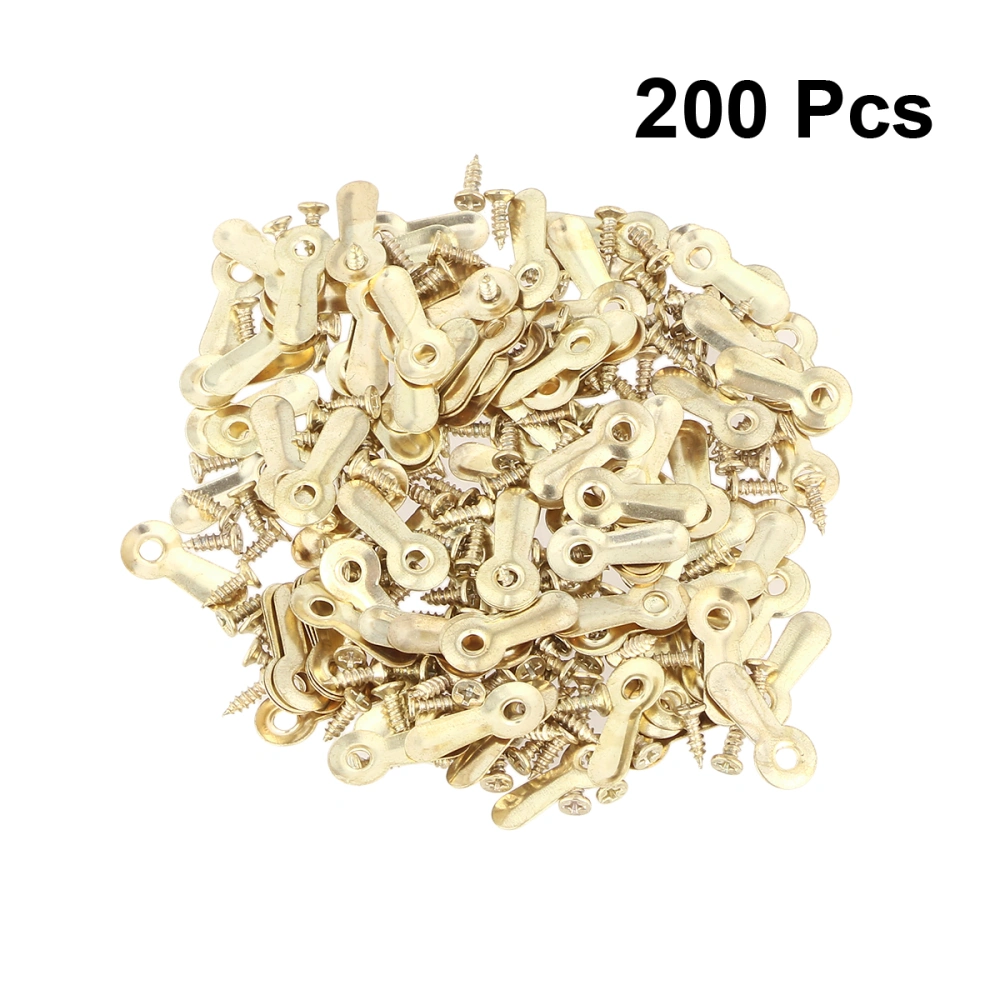 200pcs Photo Frame Sunflower Photo Frame Back Plates Tablet Frame Locks for Decoration Brad Embellishment Buttons Diy Photo Album Frame Rotating Scrapbooking Locks with Screws (Golden)