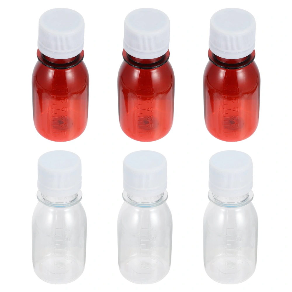 20pcs PET Reagent Bottle Plastic Graduated Bottle Laboratory Graduated Bottle