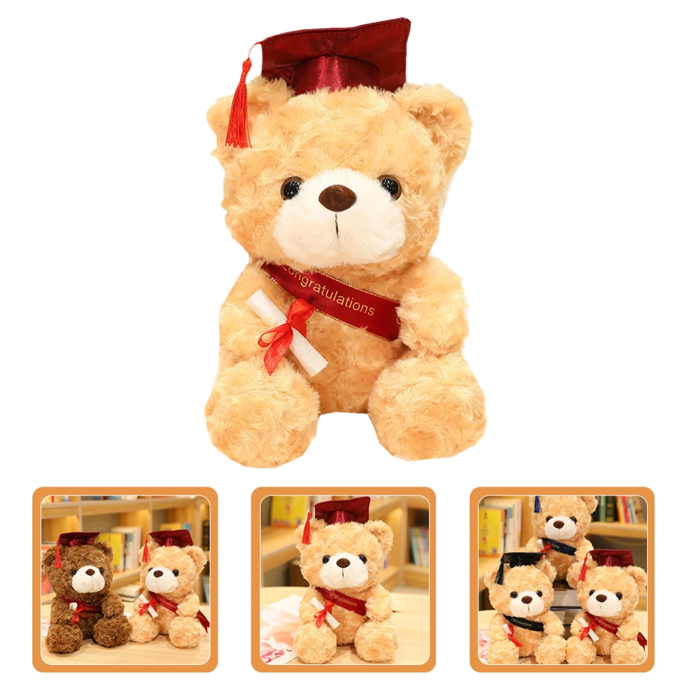 Graduation Bear Plush Stuffed Bear Lovely Plush Toy Graduation Bear Gift