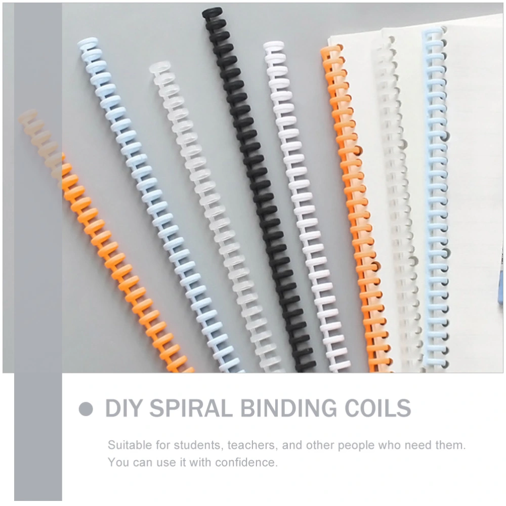 10Pcs Plastic Spiral Binding Coils Plastic Binder Rings DIY Spiral Binding Coils