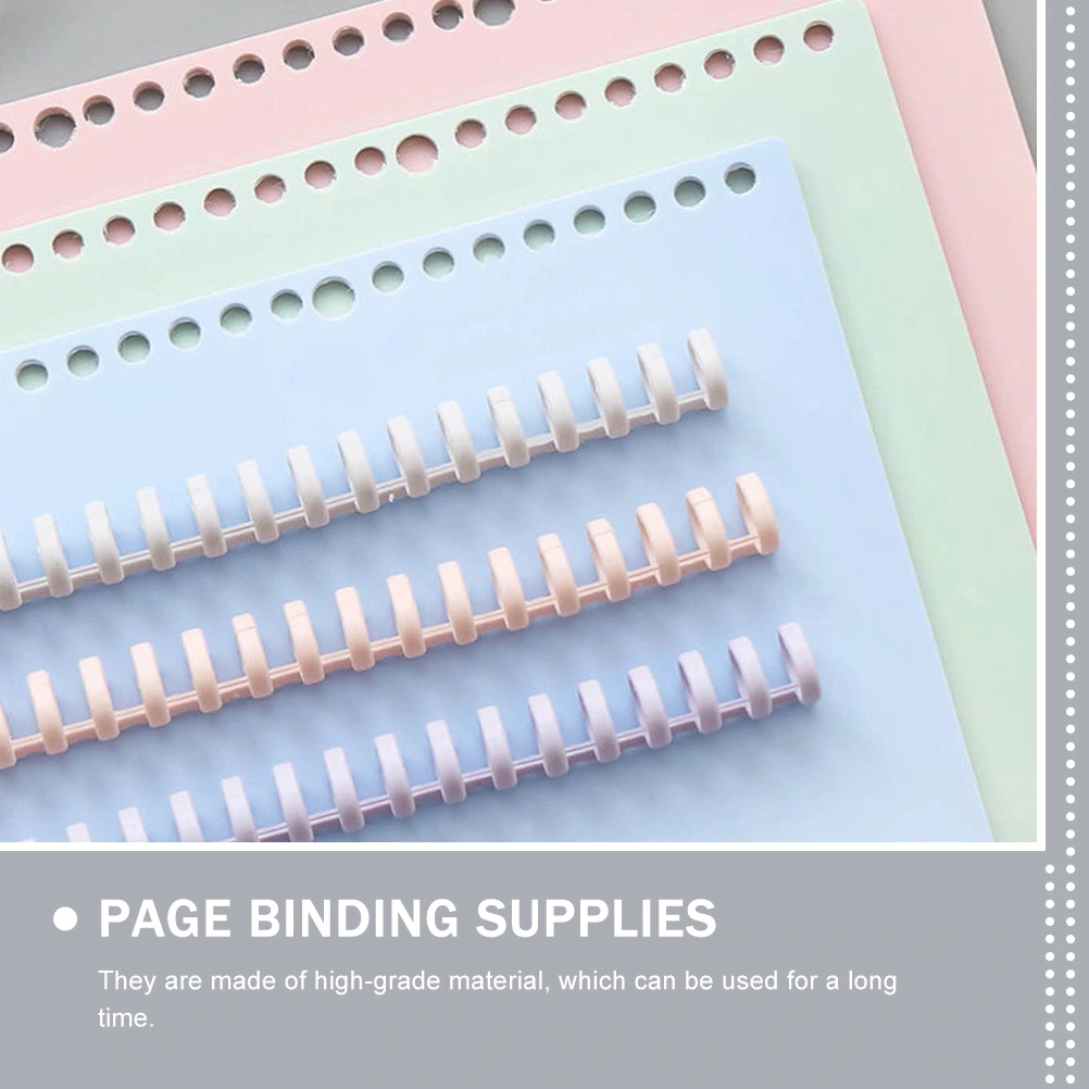 10Pcs Plastic Spiral Binding Coils Plastic Binder Rings DIY Spiral Binding Coils