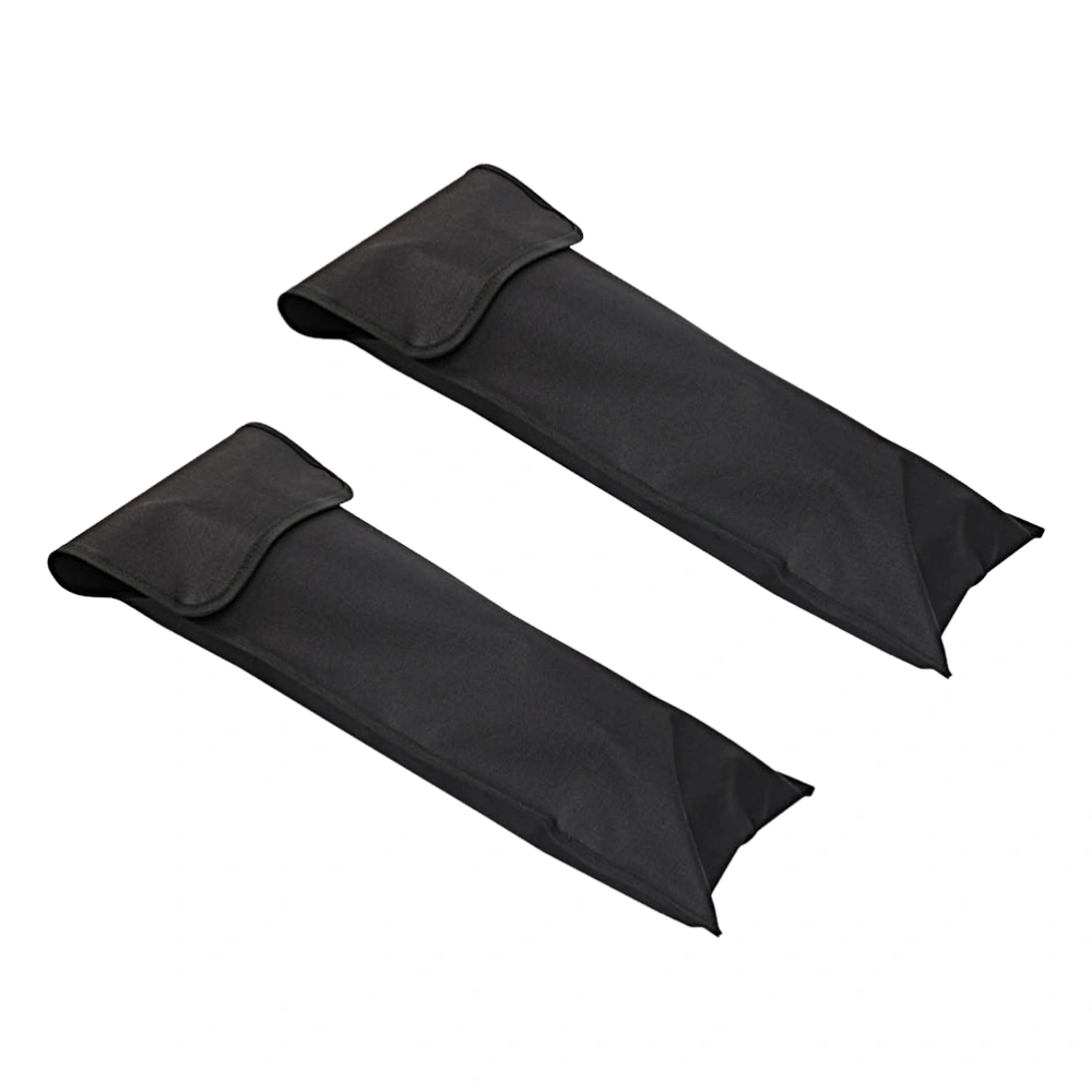 2PCS BBQ Tool Storage Bag Tool Case Lightweight Holder Pouch Handbag Shoulder Bag (Black)