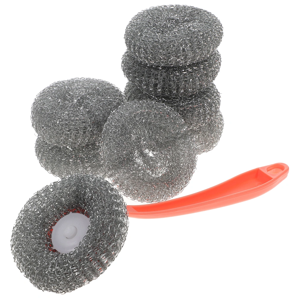 1 Set Stainless Steel Sponges Scrubbers Cleaning Ball Utensil Scouring Pads