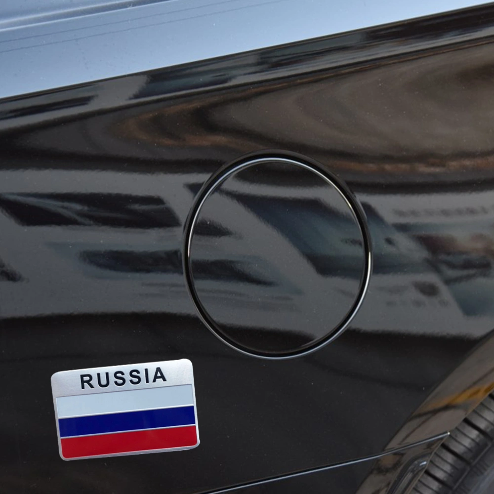 RUSSIA Car Emblem Sticker National Flag Bumper Badge Decal Car Body Decoration (Rectangular)