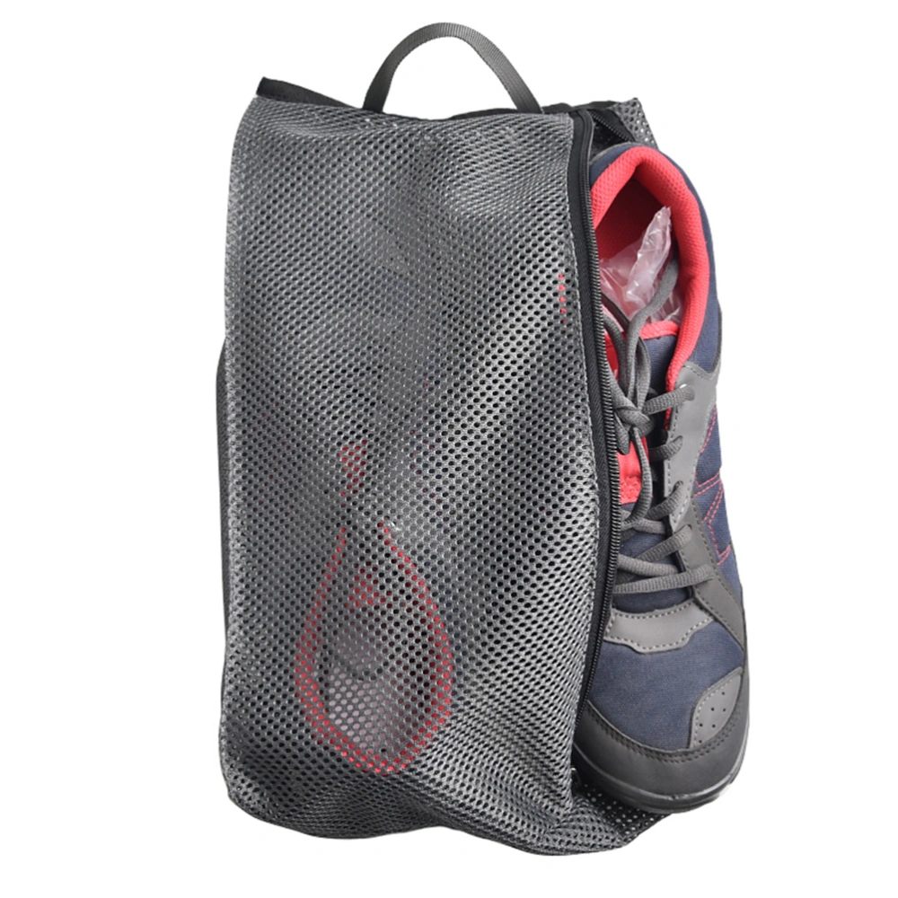 Outdoor Travel Storge Bag Practical Clothing Footwear Socks Storage Pouch Breathable Mesh Bag for Men Women (Dark Grey)