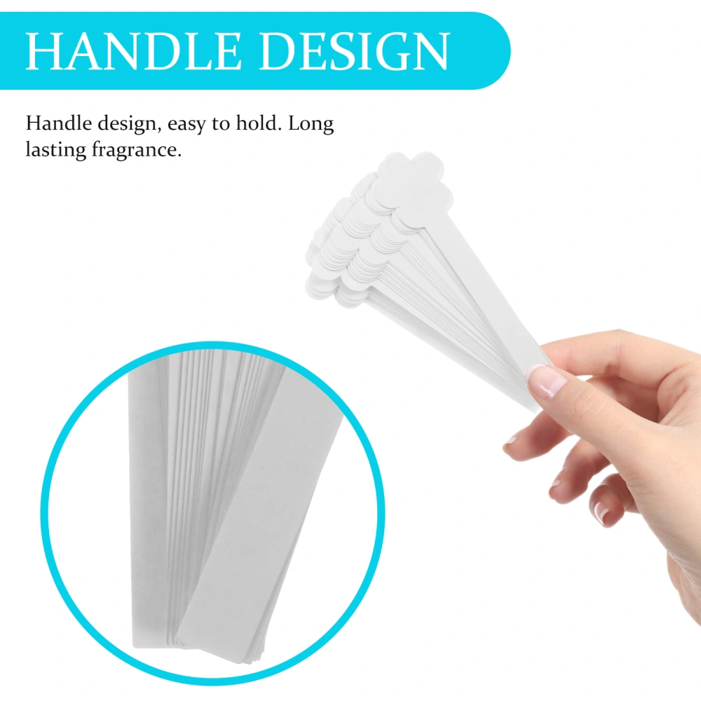 1 Set 50pcs Scent Test Paper Essential Oil Paper Aromatherapy Test Strip (White)