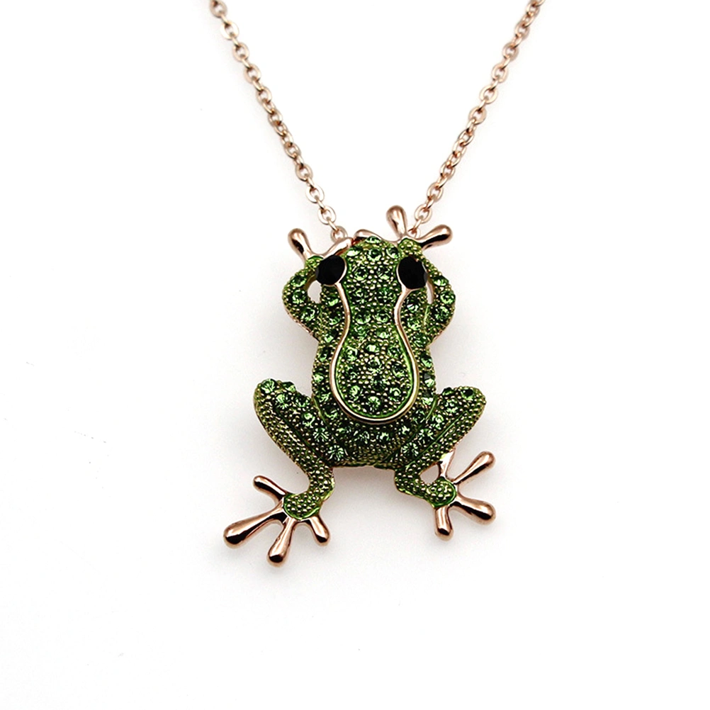 Fashion Pendants Necklace Crystal Necklace Brooch Women Jewelry (Gold)