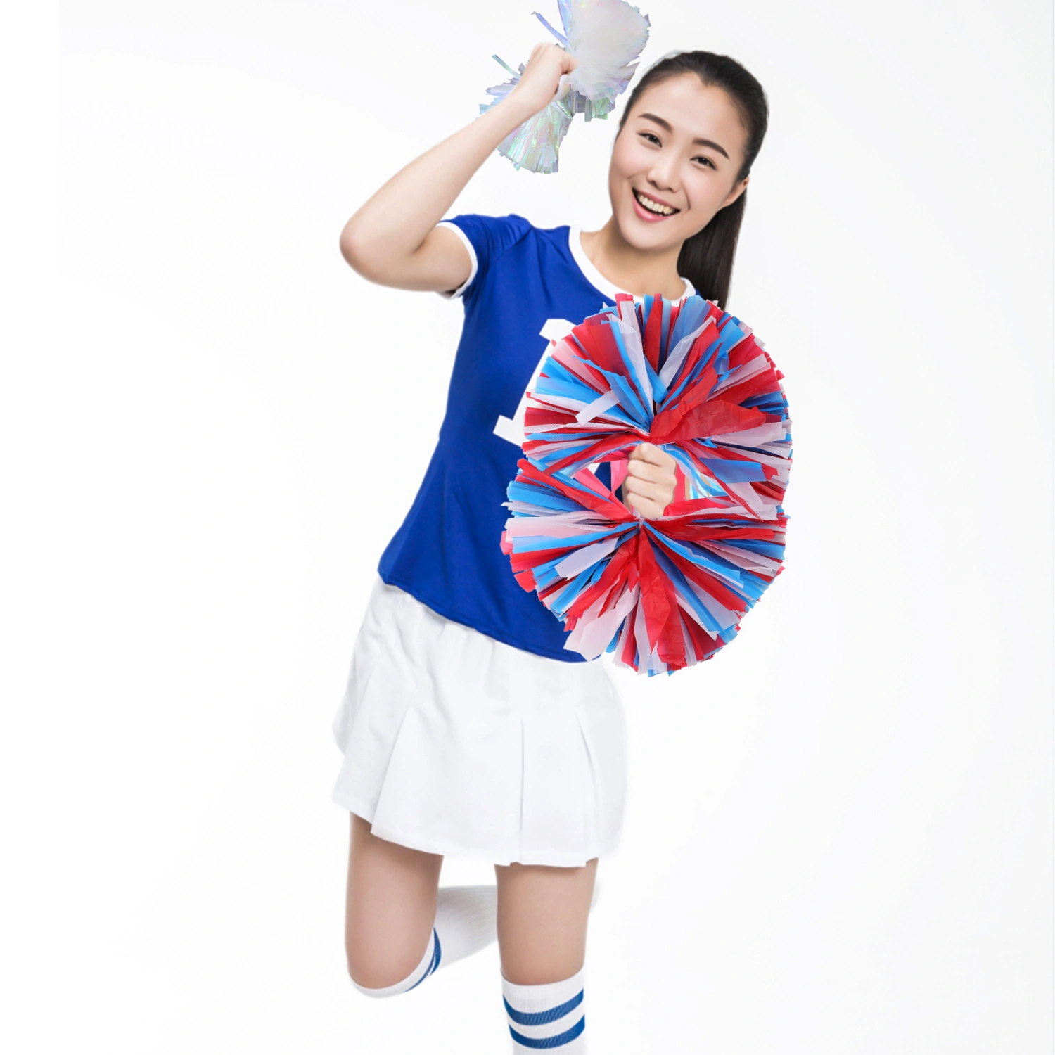 2Pcs Handheld Cheering Props Gymnastics Cheer Pompom Props for Sports Events