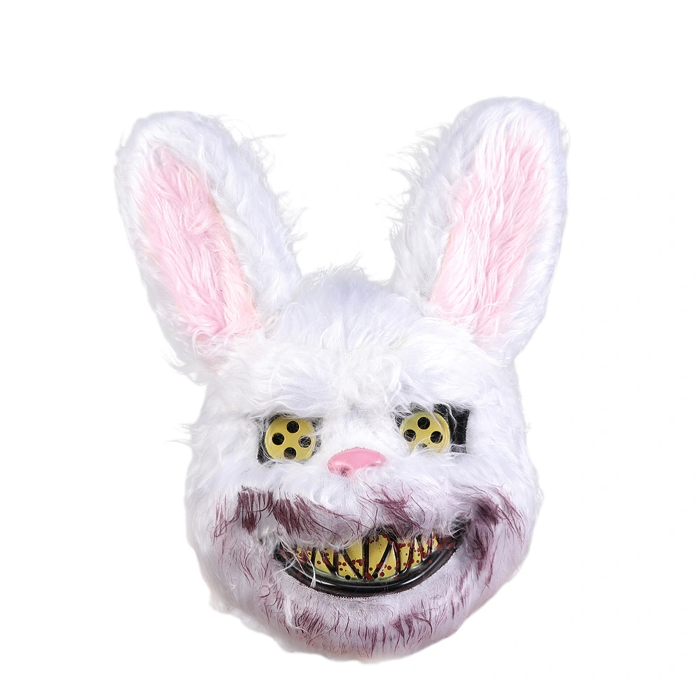 Halloween Party Mask Glowing Bloody Rabbit Mask Funny Luminous Mask Headgear for Halloween Ghost Festival Masquerade