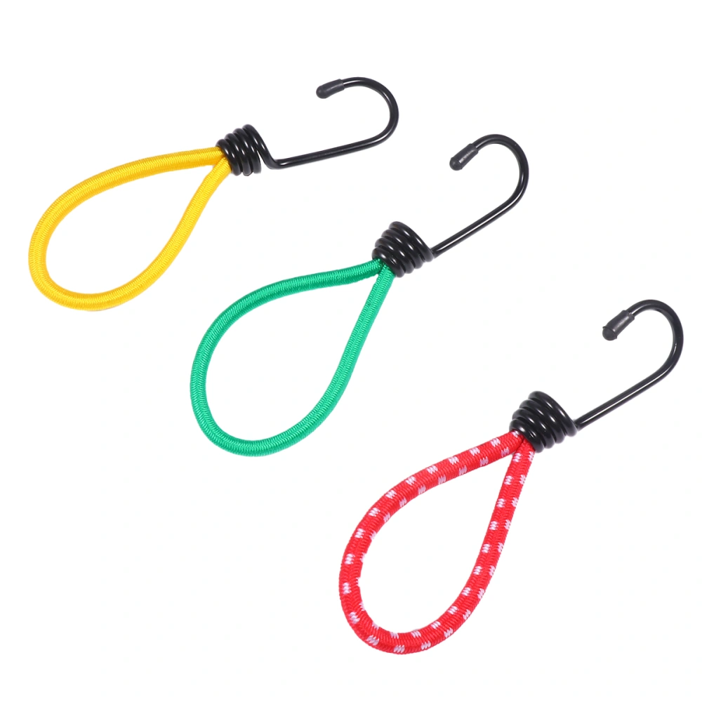 6PCS Camping Tent Elastic String Clip Elastic Rope Buckle Hook Outoor Camping Accessories (Random Colors)