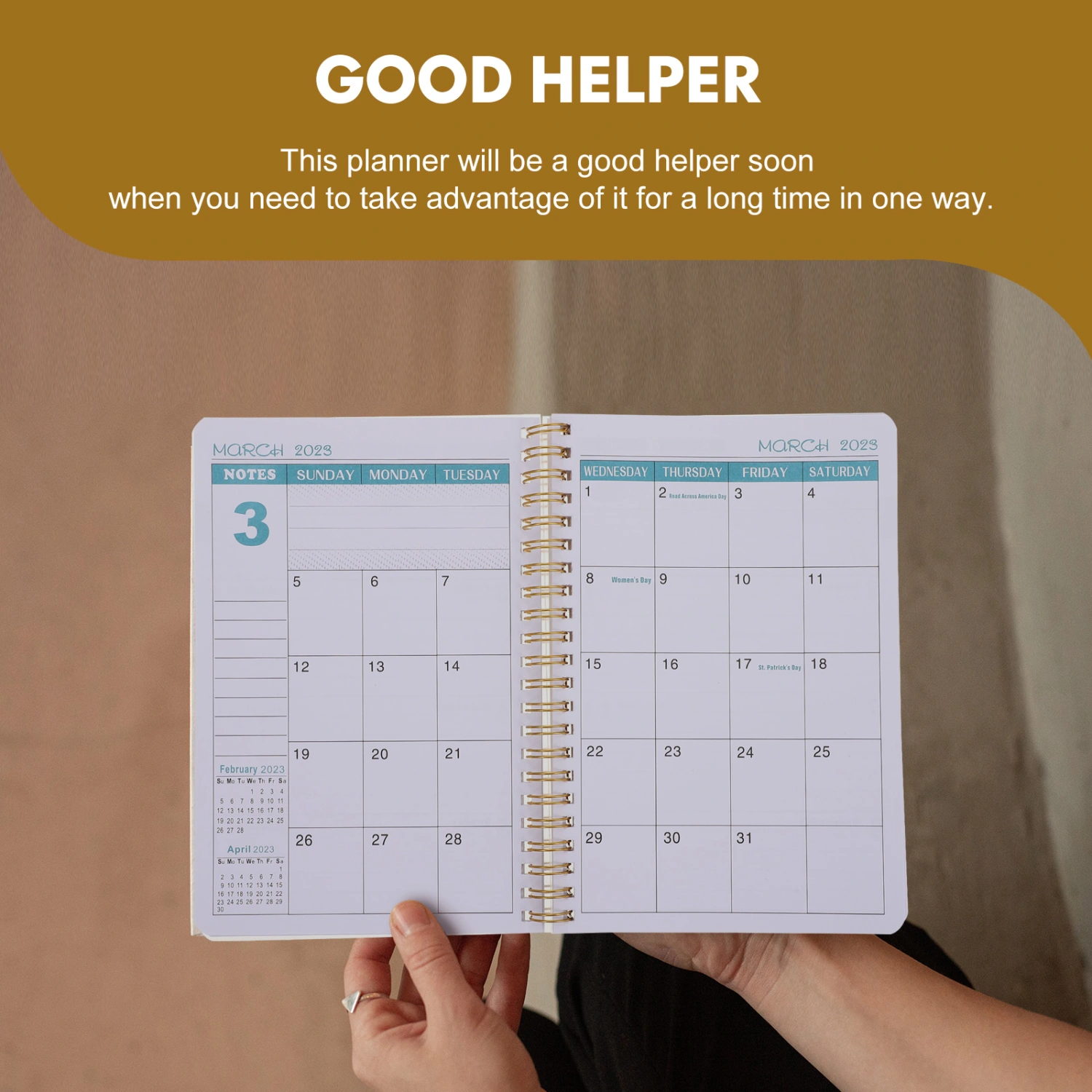 English Daily Planner Schedule Planning Book Thickened Spiral Notepad for Home