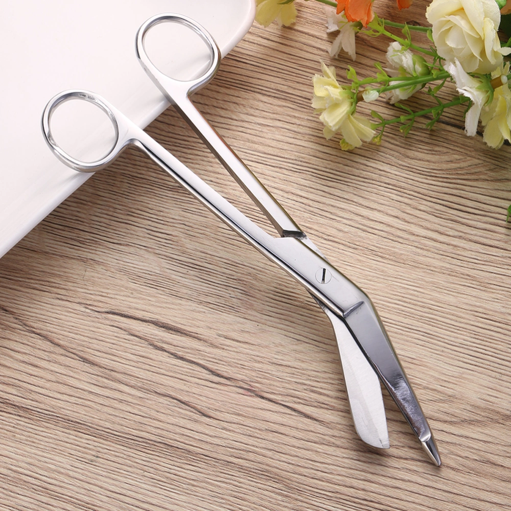 2Pcs 18cm Stainless Steel Bandage Scissors 14cm Nursing Scissors for Medical Home Use