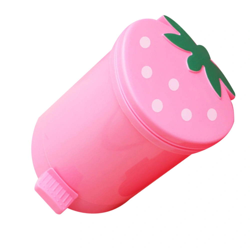 Adorable Strawberry Trash Bin Mini Home Desktop Garbage Storage Can Trash Holder