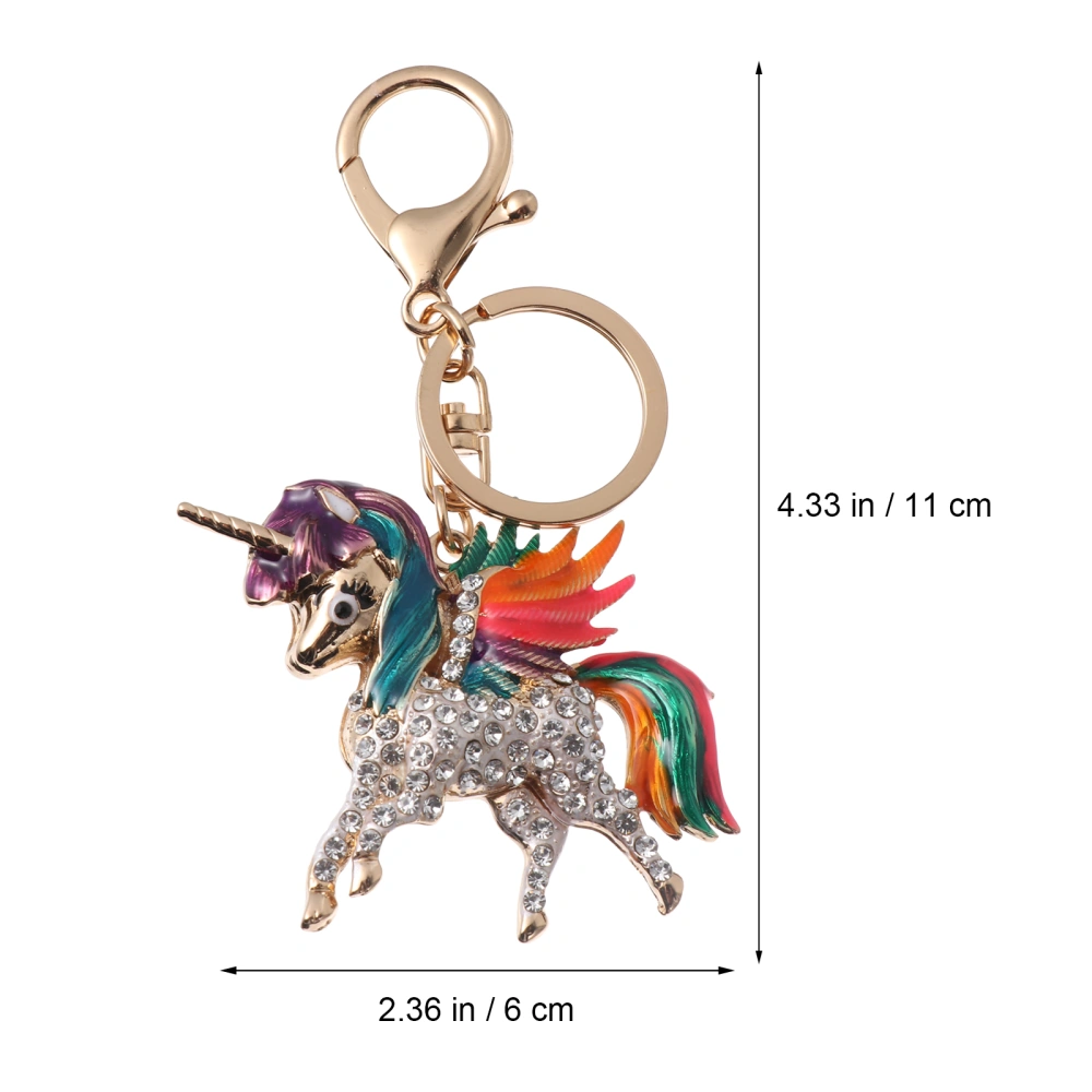 1Pc Creative Key Ring Unicorn Shape Key Chain Key Pendant Bag Decoration