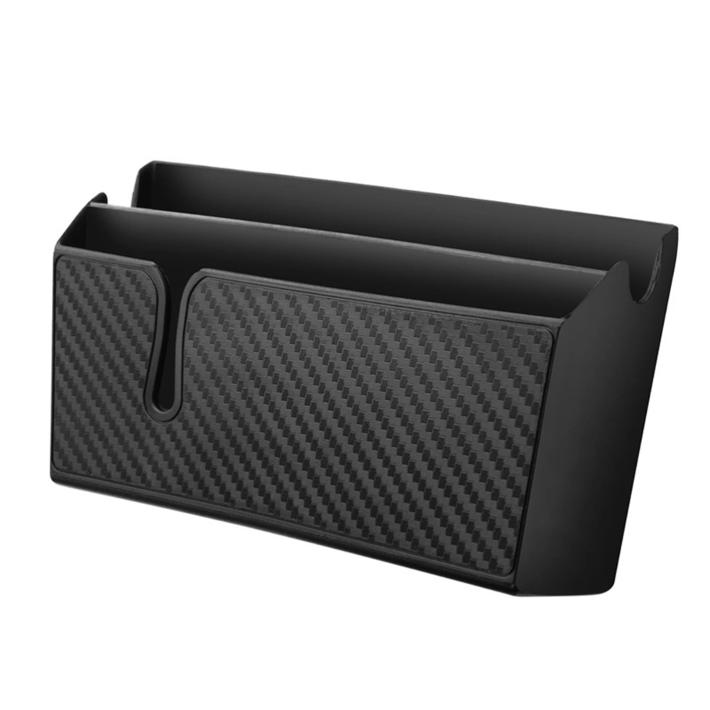 Storage Box Car Organizer Self-adhesive Case Pocket Car Container - Size L (Black)