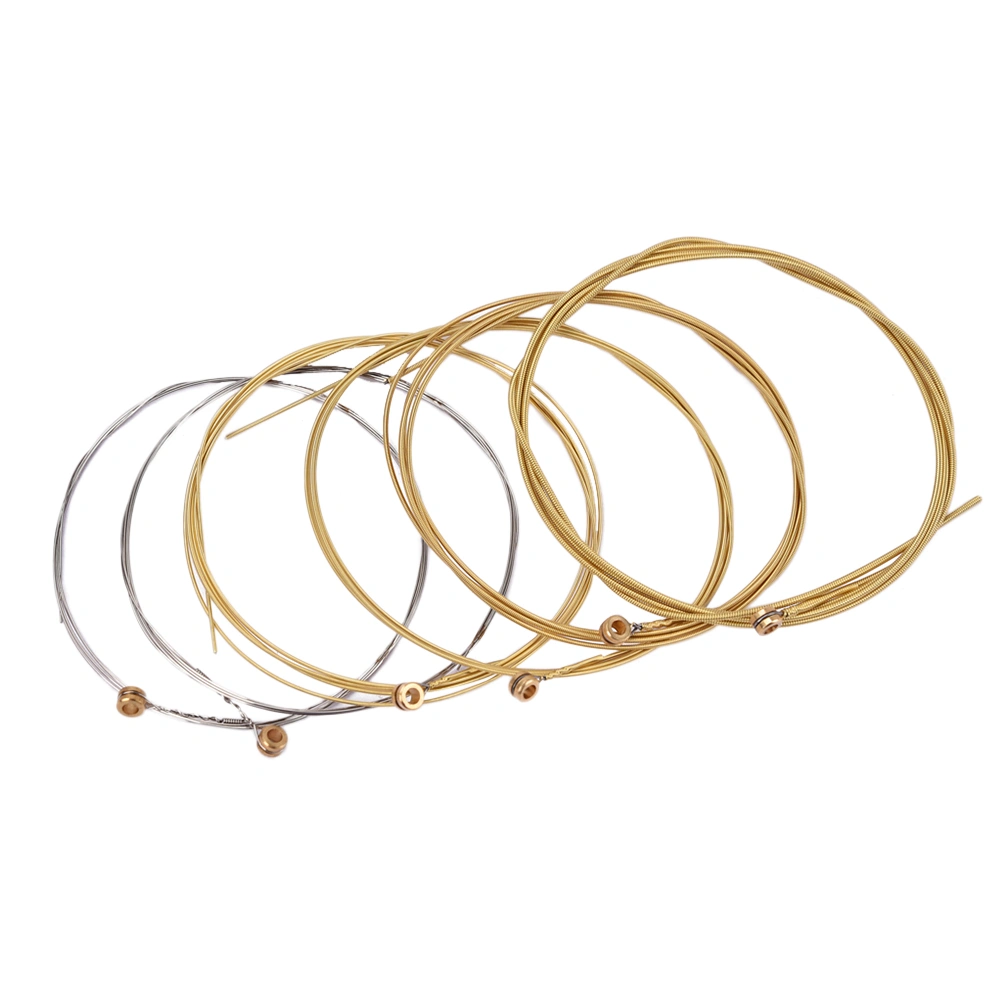 6 PCS/ Set Assorted Sizes Steel Guitar Strings for 6 String Folk Acoustic Guitar 0.3mm 0.41mm 0.61mm 0.81mm 1.71mm 1.35mm
