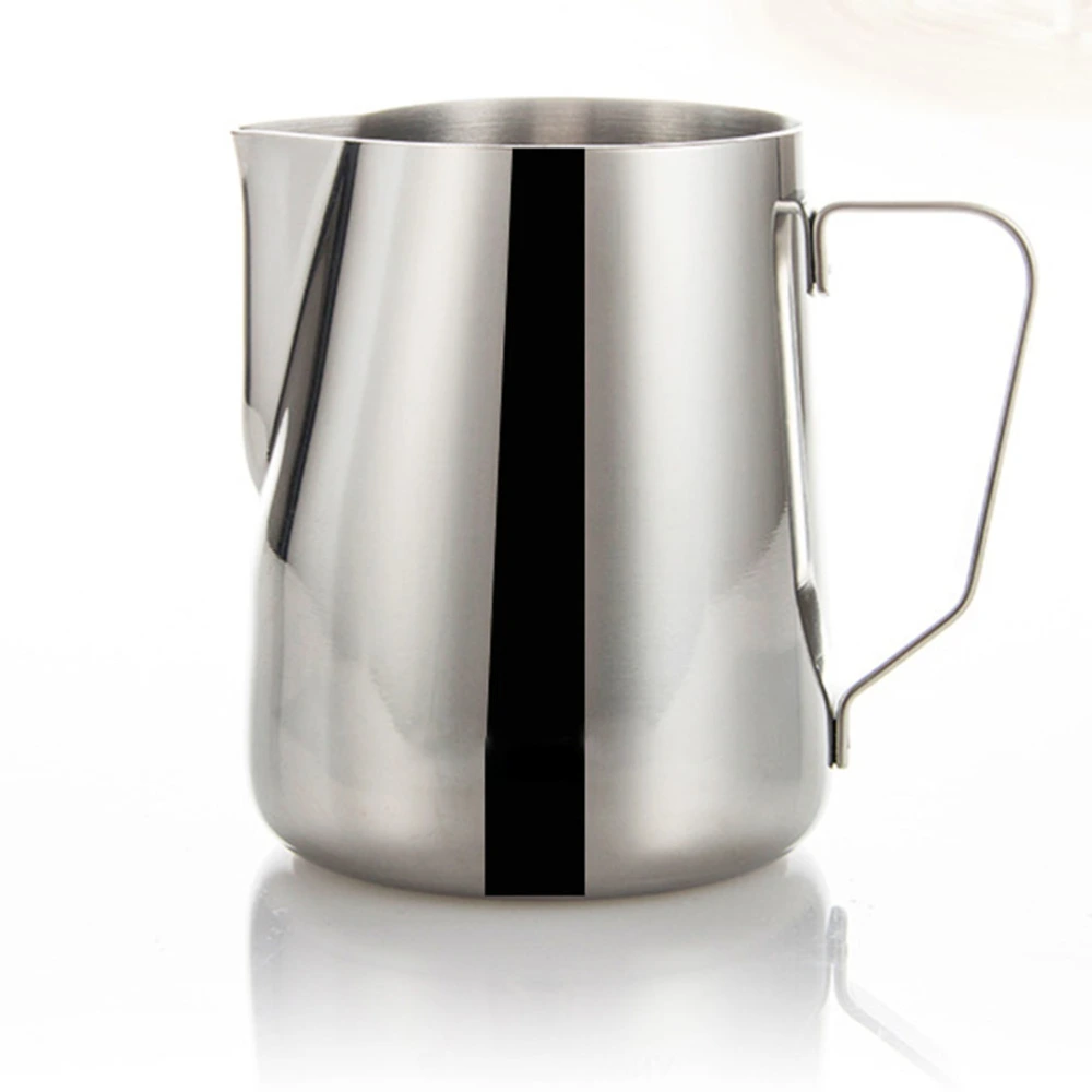 350ml Stainless Steel Milk Pour Pot Cup Mug (Silver)