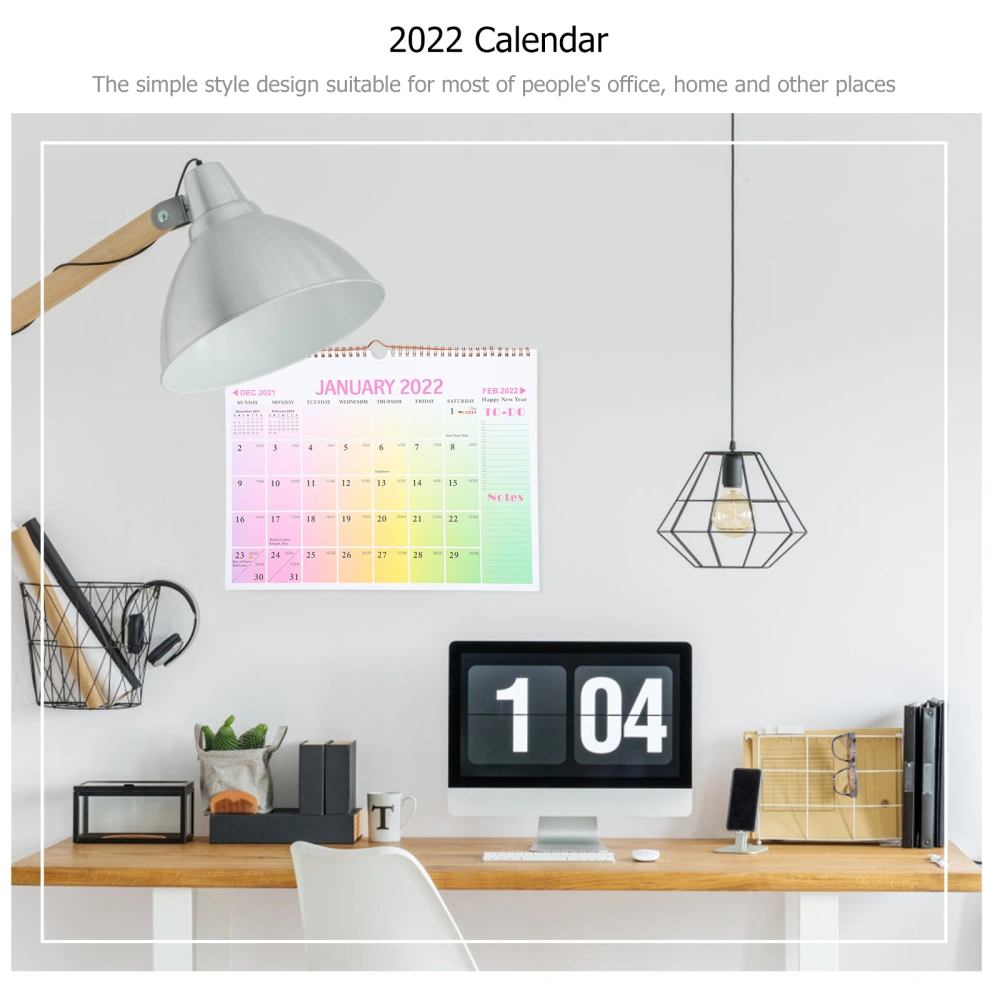 1 Pc Wall Calendar Practical Schedule Planner Calendar Delicate 2022 Calendar