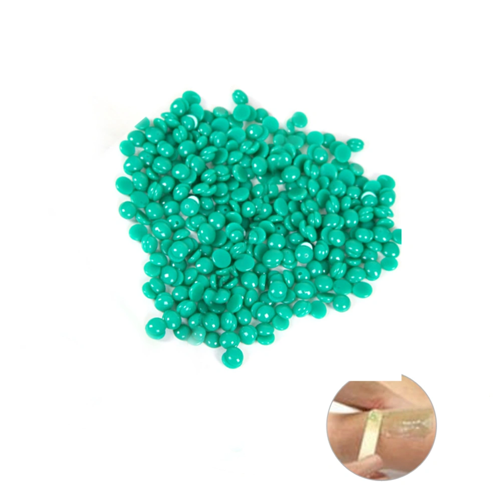 Painless Hair Removal No Strips Depilatory Pearl Hard Wax Bead 100g (Light Green)