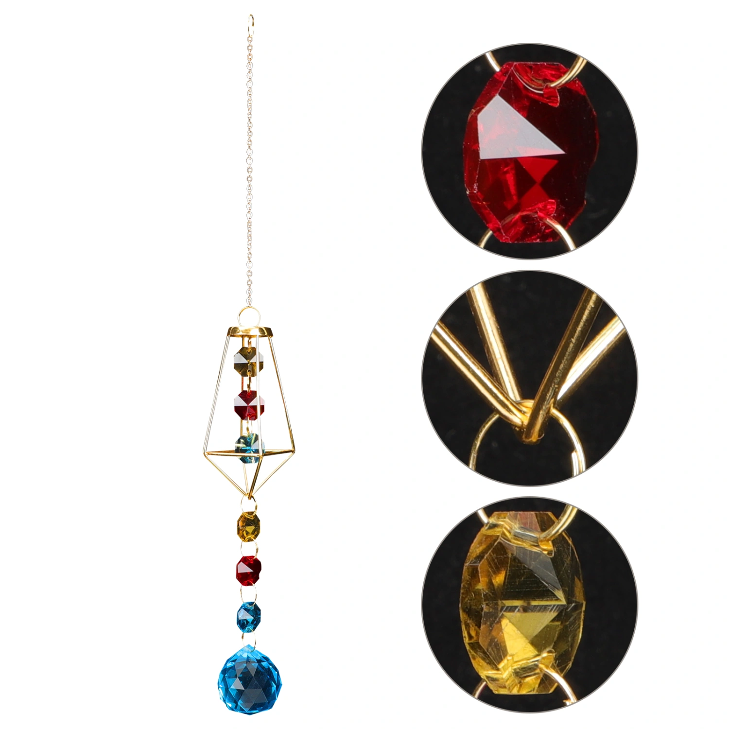 Crystal Hanging Pendant Outdoor Ornament Garden Sun Catcher Pendant Festival Decor