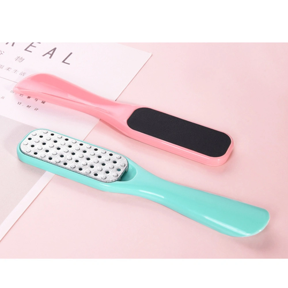 3pcs Stainless Steel File Strip Double-sided Manicure Block Portable Nail File Durable Nail Sand Tool for Home Nail Salon (Green, Pink)