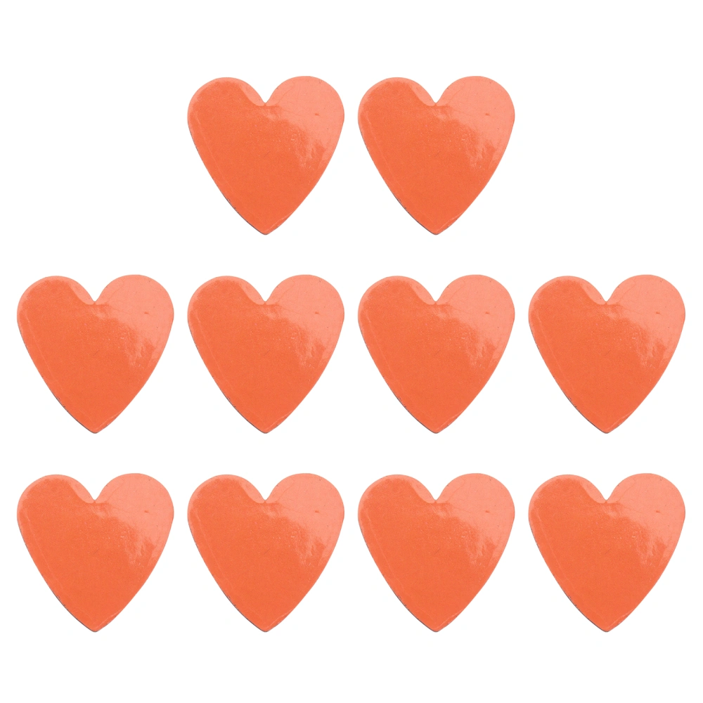 10PCS 30 x 2.2 mm Lovely Color Heart Magnetic Stickers Fridge Magnets Board Stickers Children Toys(Orange)