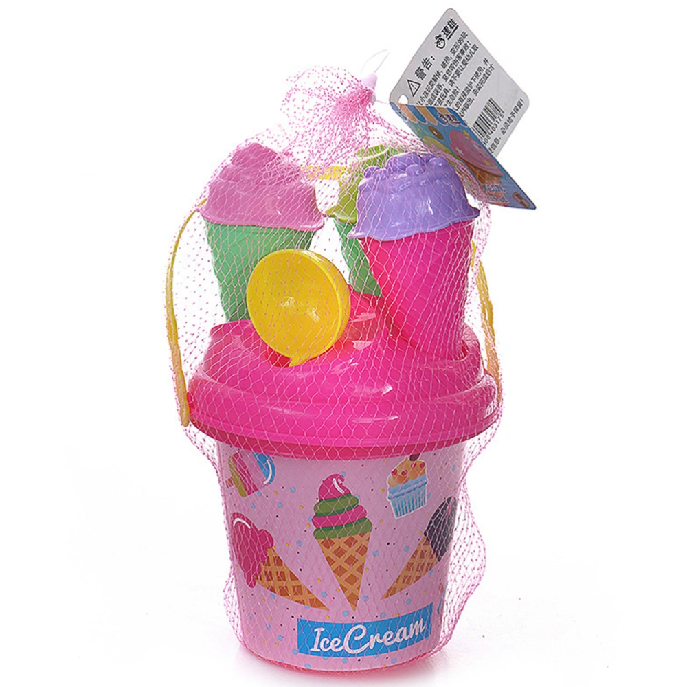 1 Set Ice Cream Beach Bucket Toy Cartoon Kids Play House Toy Funny Educational Playthings for Children (Random Color)