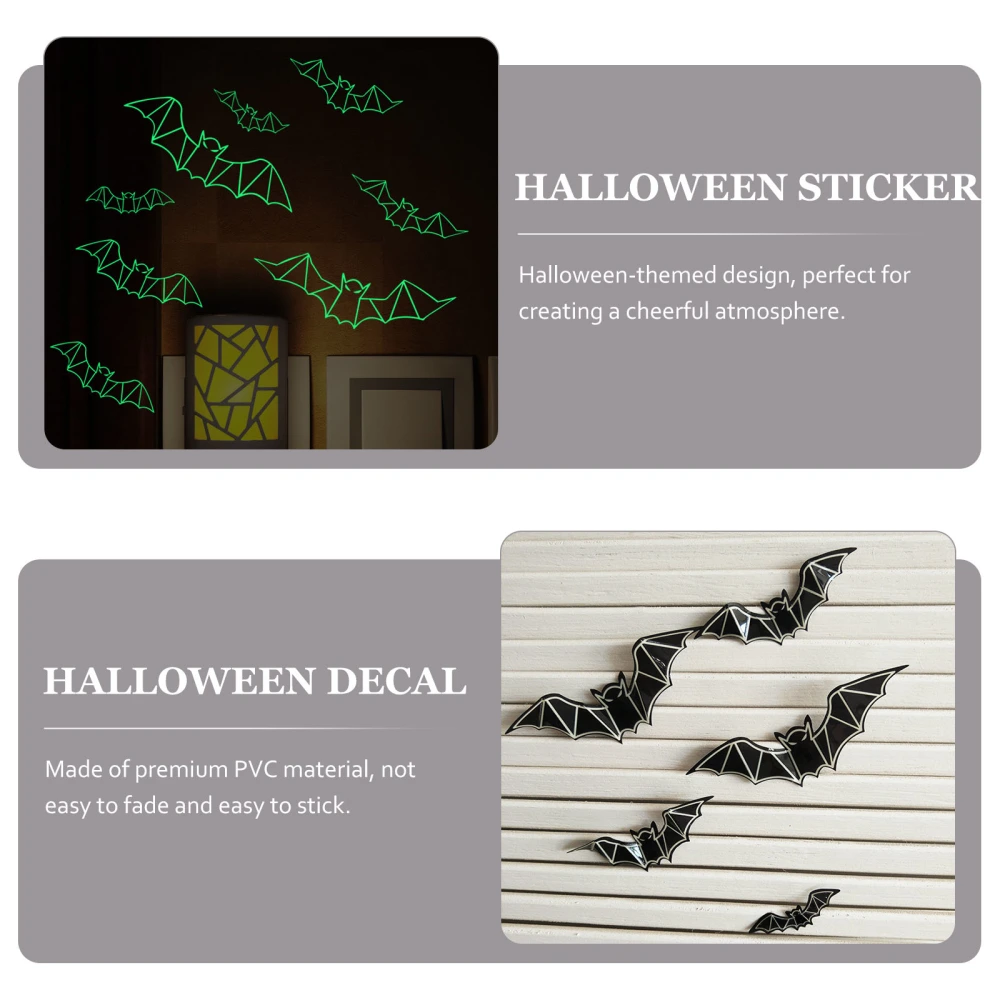 40pcs Halloween Party Wall Stickers 3D Bats Sticker Horror Party Decoration