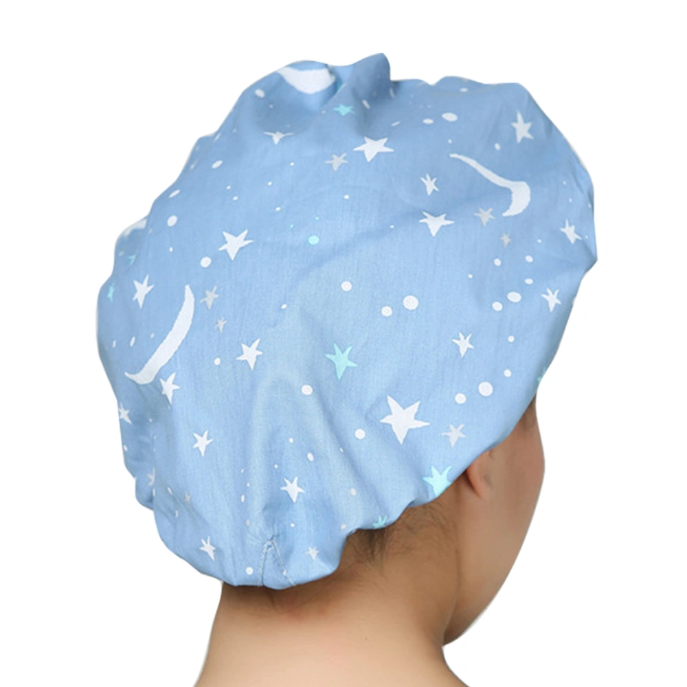 Starry Sky Printed Hat Practical Operating Room Hat Adjustable Dust-proof Doctor Nurse Working for Daily Use