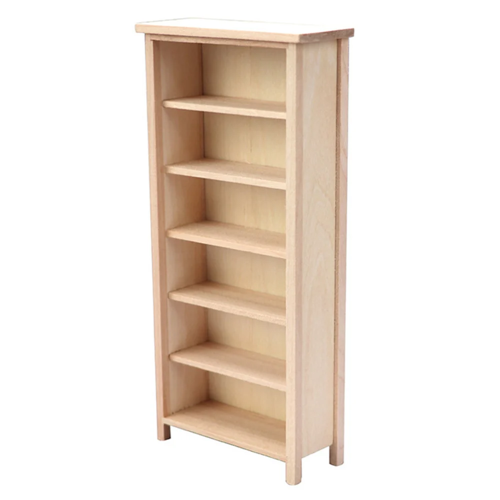 1Pc Bookcase Model Imitation Wooden Bookcase Toy Simulation Prop for Decor