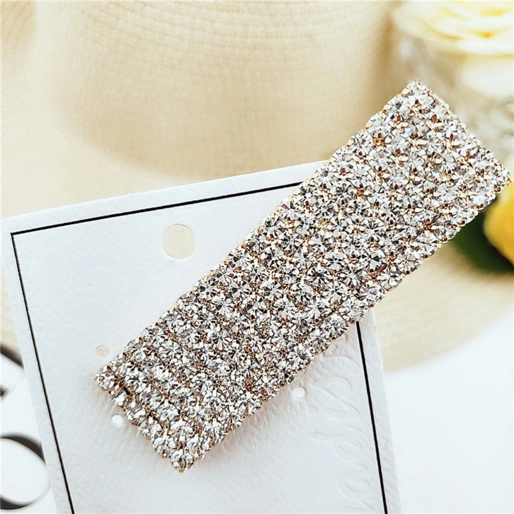 2pcs Diamond Hairpins Hair Clips Alloy Headdress Barrettes for Women Girls Ladies