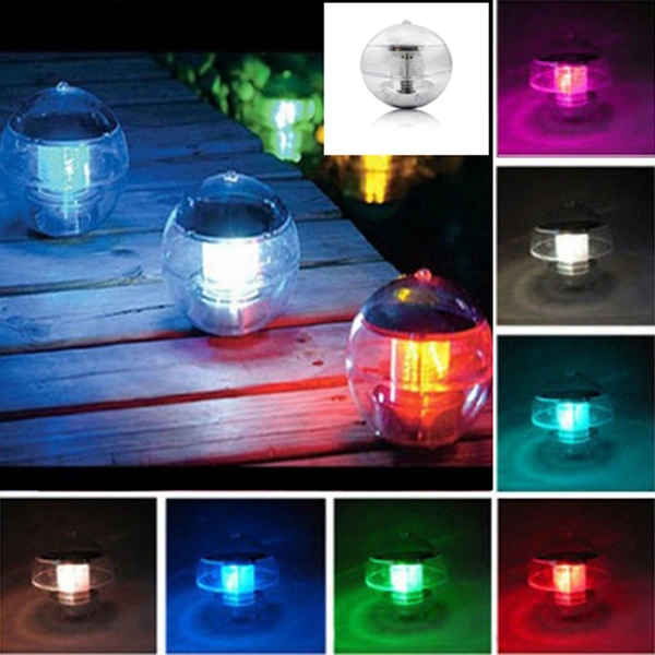 Waterproof Solar Powered Floating LED Color-changing Globe Light Night Lamp for Pool /Party - 2 pcs/set