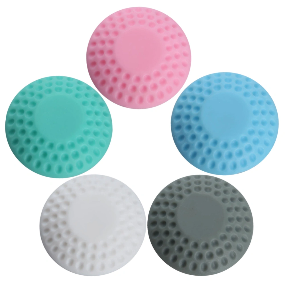 5pcs Door Knob Pads Wall Mute Silicone Collision Protection Pads (Random Color)