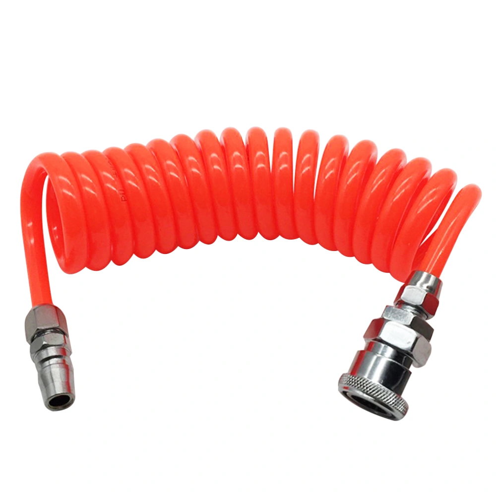 3m Flexible Retractable PU Recoil Hose Air Compressor Spring Tube for Compressor Air Tool 8mm*5mm (Random Color)