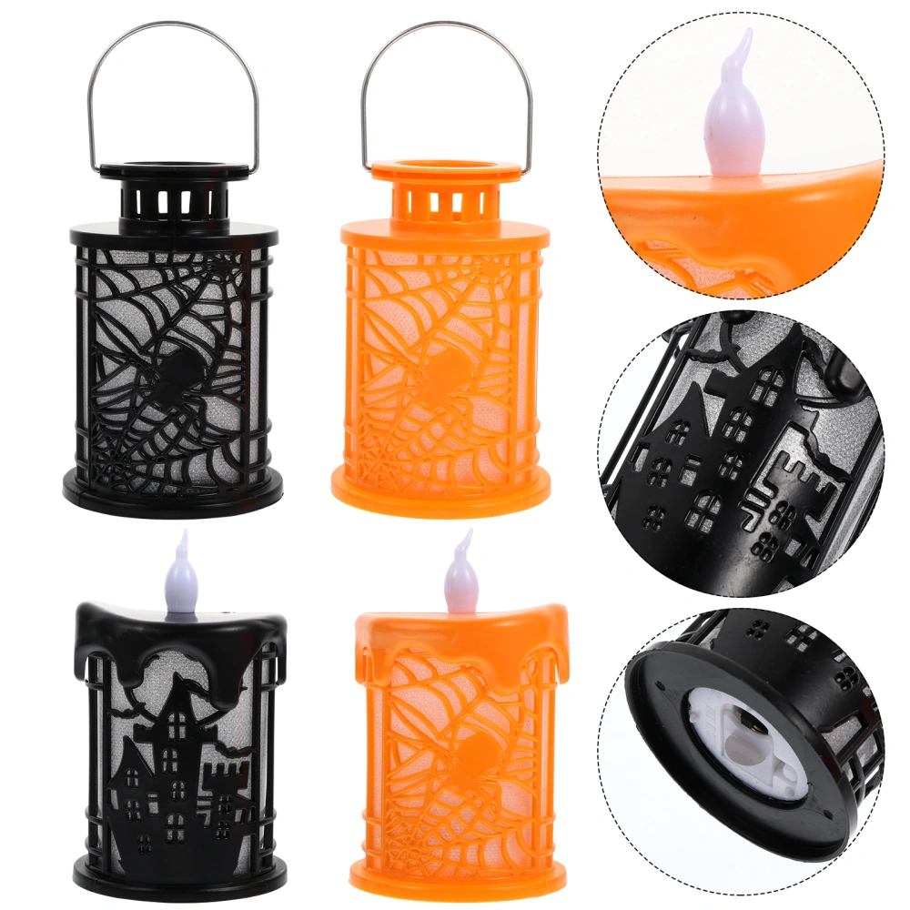 4pcs Halloween LED Lamps Candle Lights Decorative Night Lamps (Assorted Color)