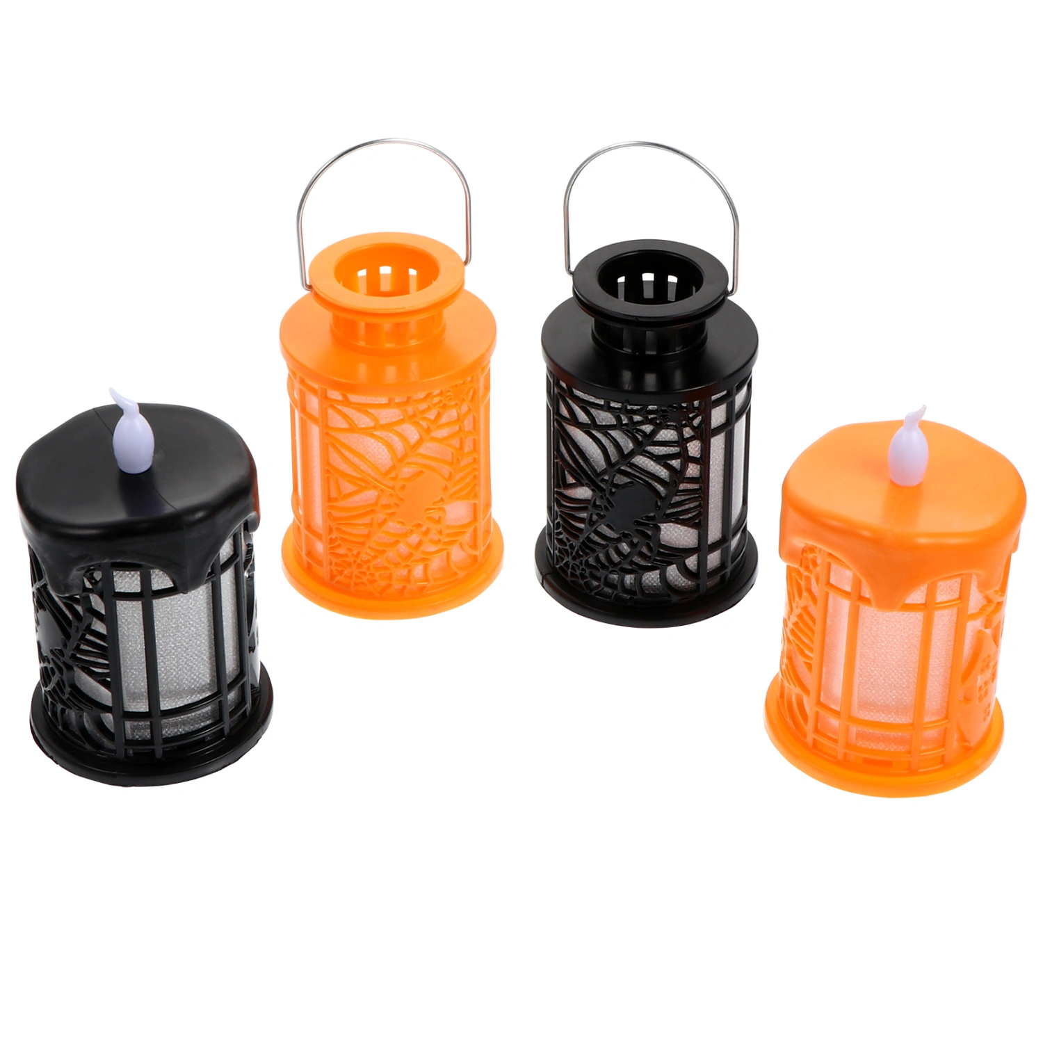 4pcs Halloween LED Lamps Candle Lights Decorative Night Lamps (Assorted Color)
