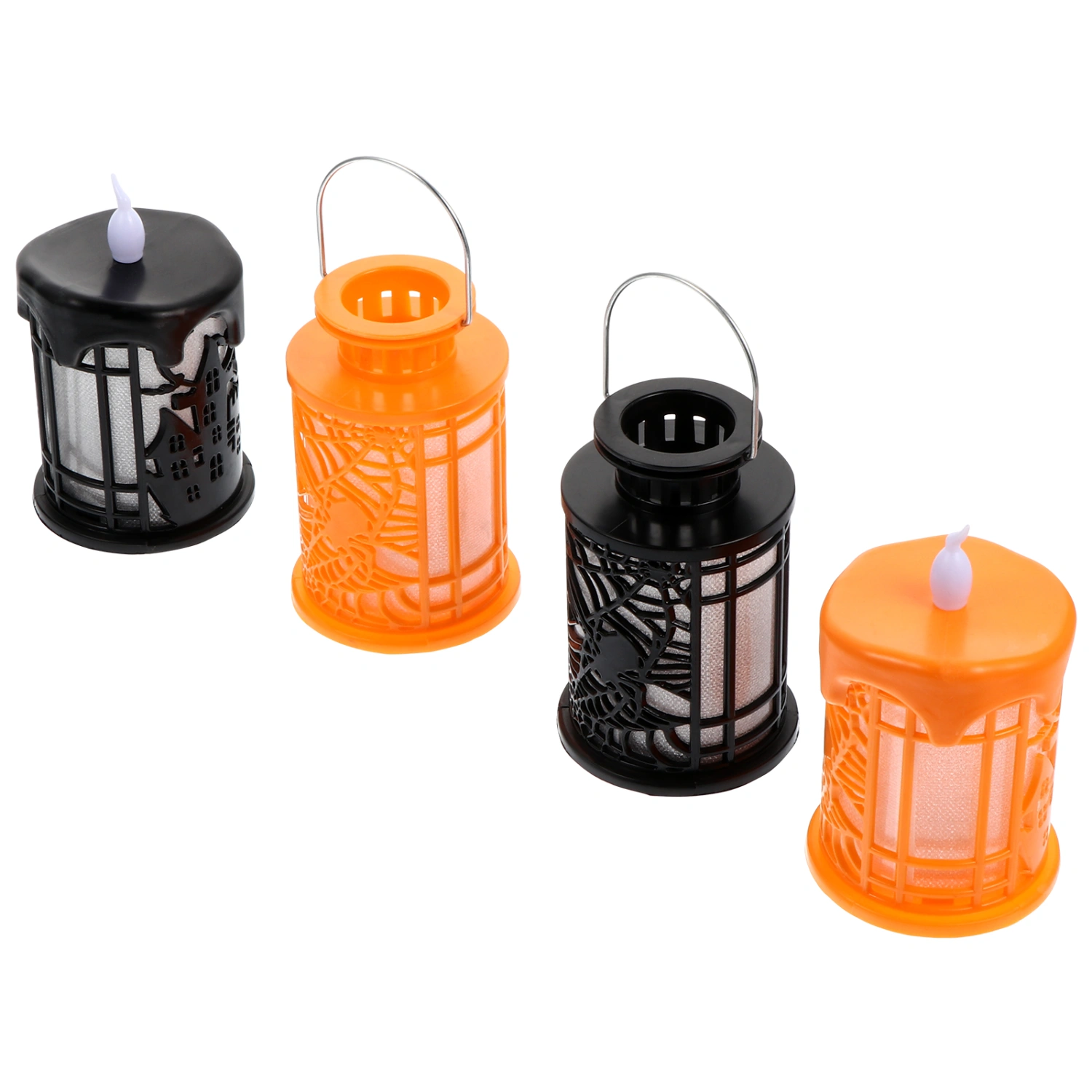 4pcs Halloween LED Lamps Candle Lights Decorative Night Lamps (Assorted Color)