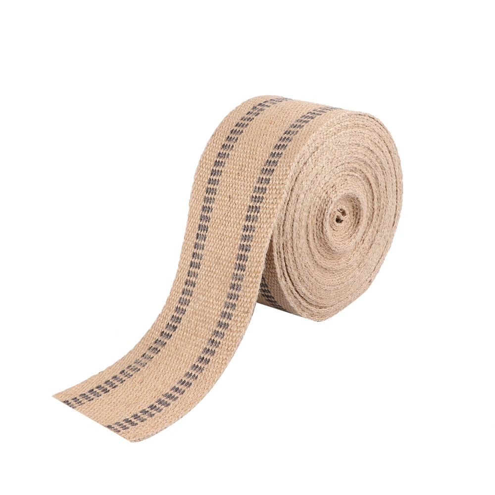 Jute Braid Knitting Bandage with Cloth Stripes Jute Gift Packing Rope for Party Banquet Wedding DIY Crafts