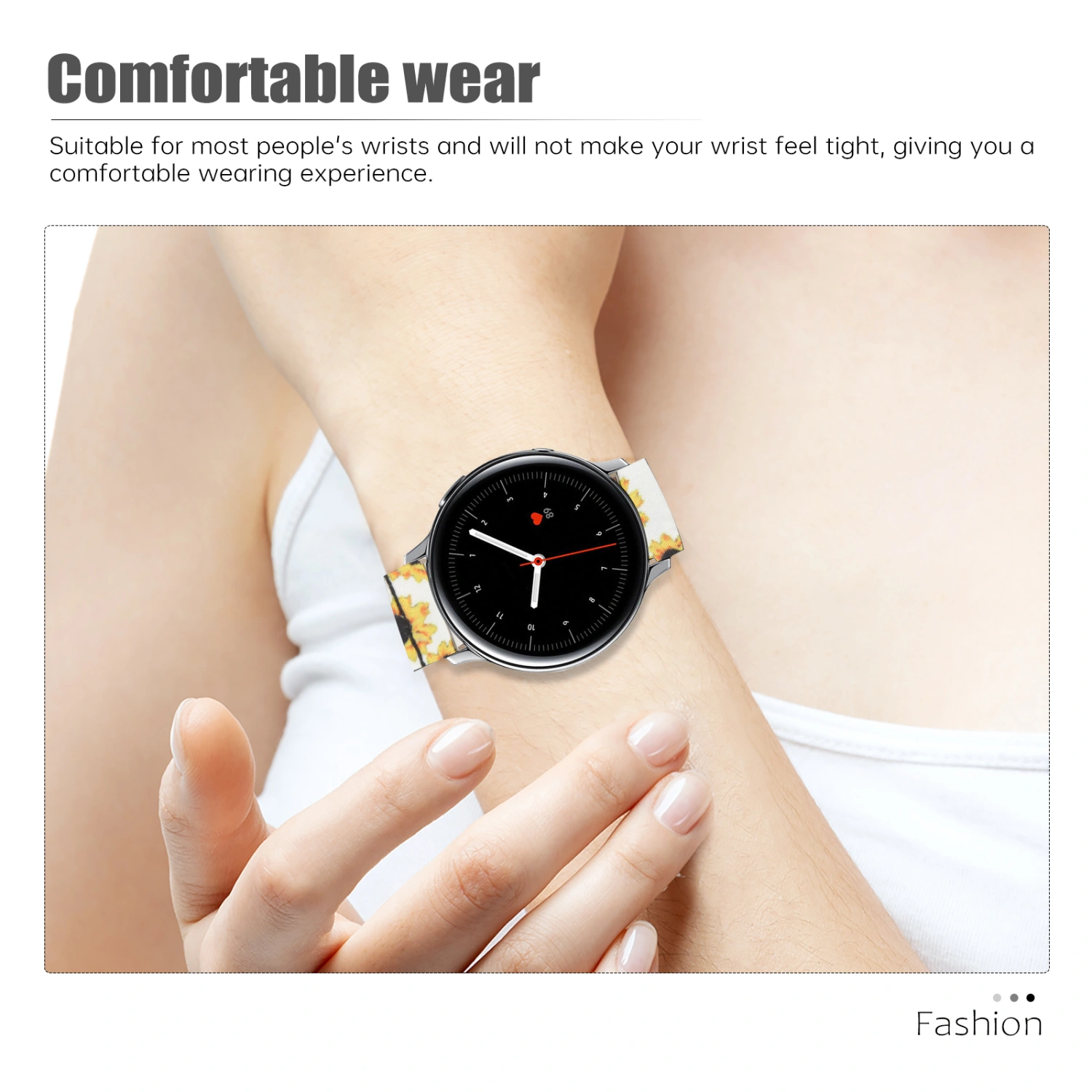 Elastic Scrunchie Watch Band Compatible for Galaxy Watch Active (22mm)