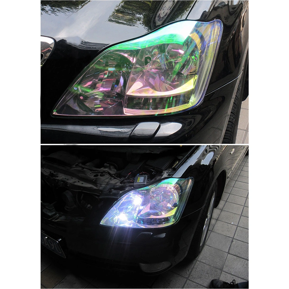 Self-adhesive Clear Car Van Headlights Tail Lights Fog Lights Tint Vinyl Film 30*120CM (Transparent)