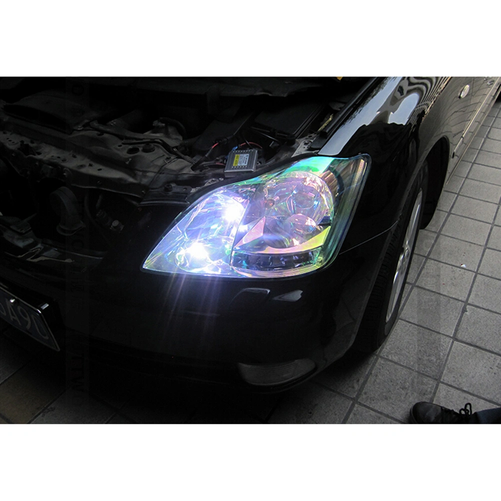 Self-adhesive Clear Car Van Headlights Tail Lights Fog Lights Tint Vinyl Film 30*120CM (Transparent)