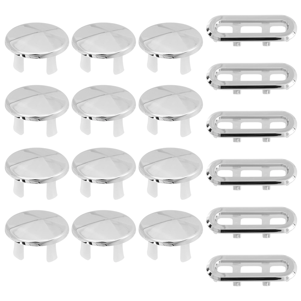 18pcs Wash Basin Overflow Hole Rings Bath Sink Overflow Decorative Covers