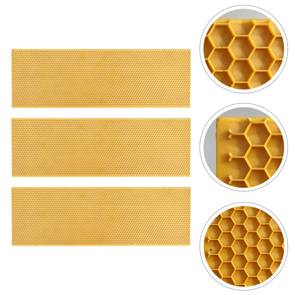 3PCS Plastic Comb Foundation Deep House Honeybee Nest Foundation (Orange)