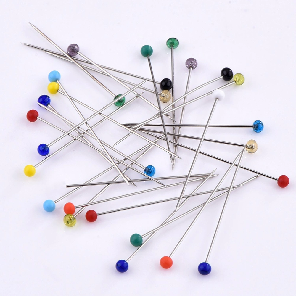 100pcs Glass Pearlized Head Multicolor Ball Sewing for DIY Crafts Jewelry Dress Making 38mm